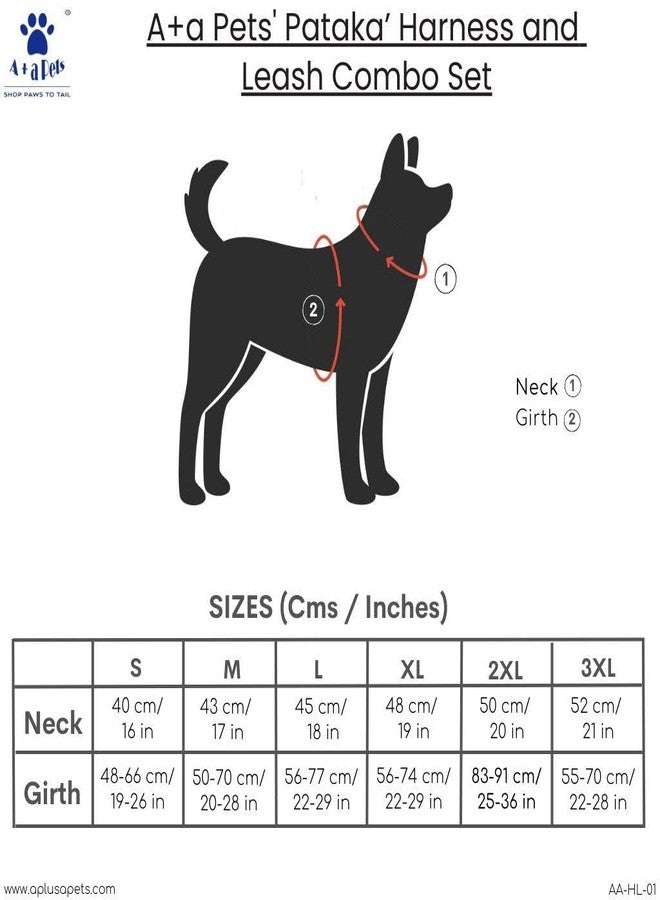 A+a Pets طقم حزام ومقود باتاكا من A+a Pets، مقاس كبير - Image 3